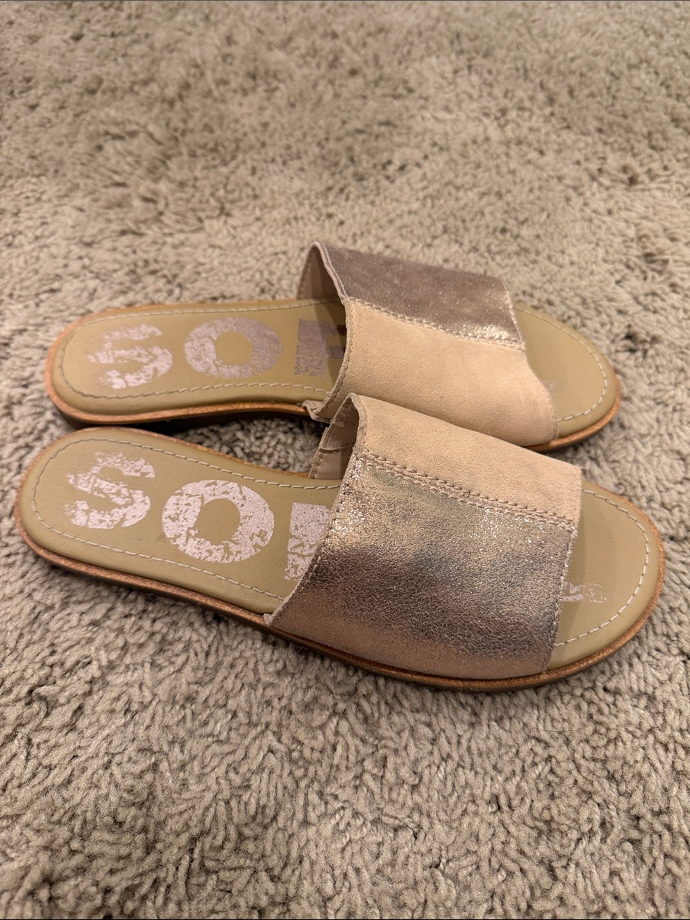 Sorel Women's Metallic Slide Sandals